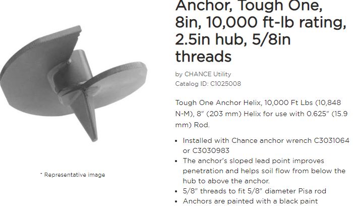 Anchor 8in Helix 10k 5/8